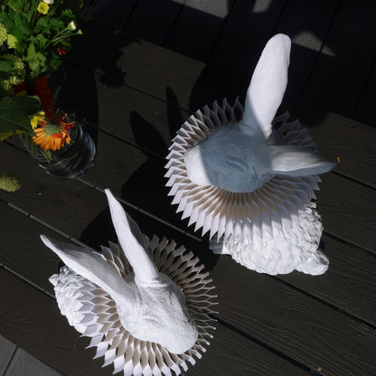 Rabbit Table Lamp | White Resin & Acrylic | Integrated LED