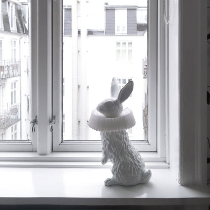 Rabbit Table Lamp | White Resin & Acrylic | Integrated LED