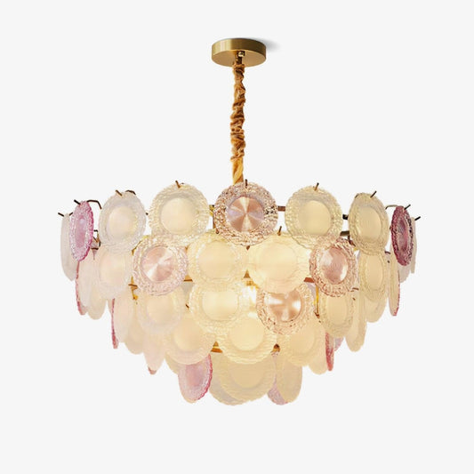 Rainbow Chandelier | Iron & Mesh | Black Multi-Color Shades