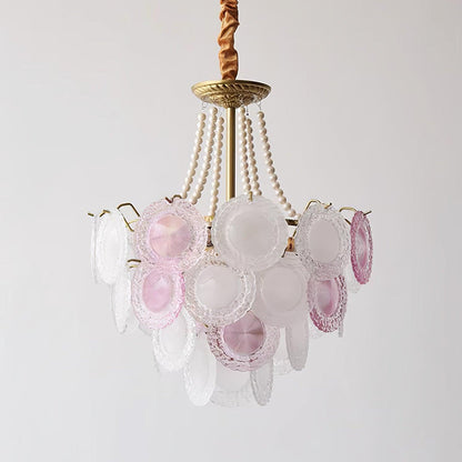 Rainbow Chandelier | Iron & Mesh | Black Multi-Color Shades