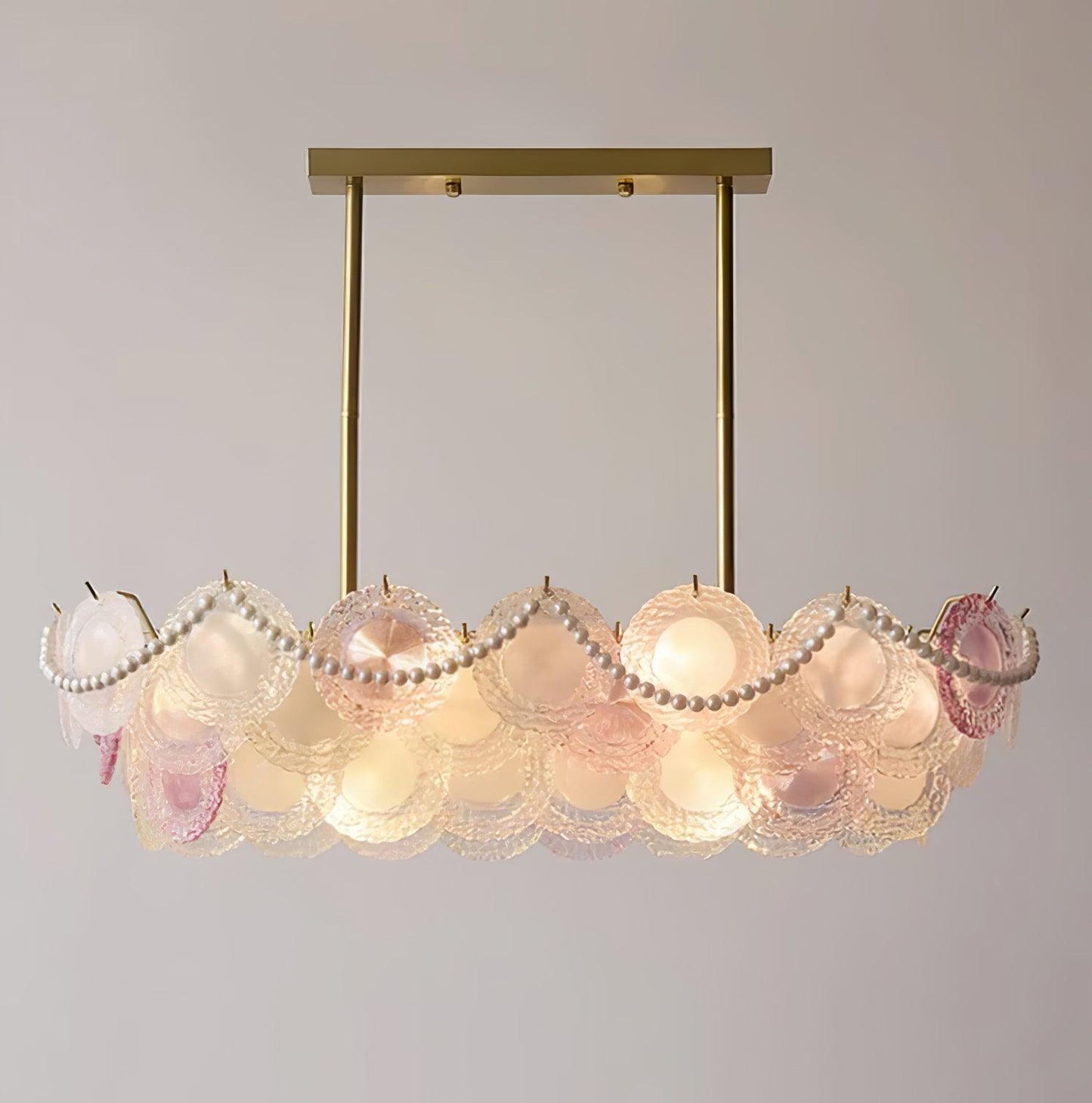 Rainbow Chandelier | Iron & Mesh | Black Multi-Color Shades