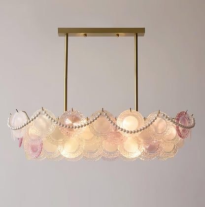 Rainbow Chandelier | Iron & Mesh | Black Multi-Color Shades