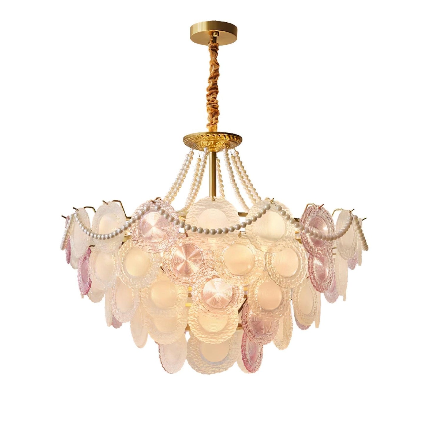 Rainbow Chandelier | Iron & Mesh | Black Multi-Color Shades