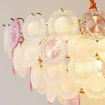 Rainbow Chandelier | Iron & Mesh | Black Multi-Color Shades