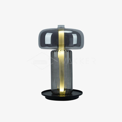 Hand Blown Glass Table Lamp | Smoky Gray Finish | Two Sizes Available