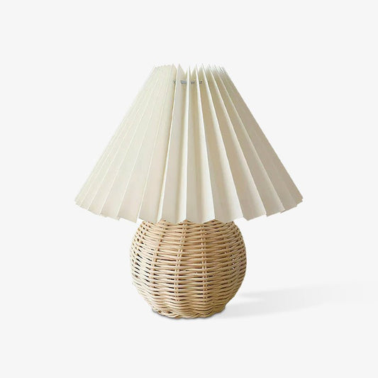 Rattan Table Lamp | Integrated LED | 24cm Diameter