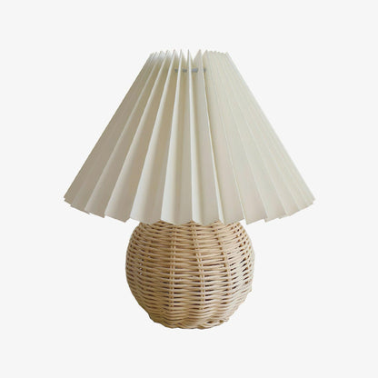 Rattan Table Lamp | Integrated LED | 24cm Diameter