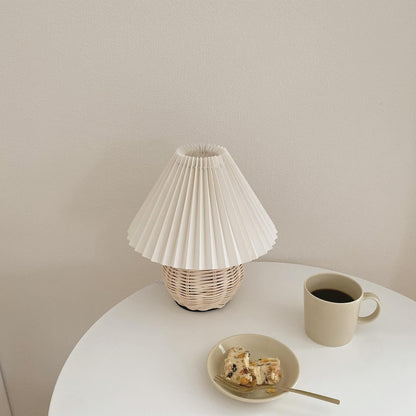 Rattan Table Lamp | Integrated LED | 24cm Diameter