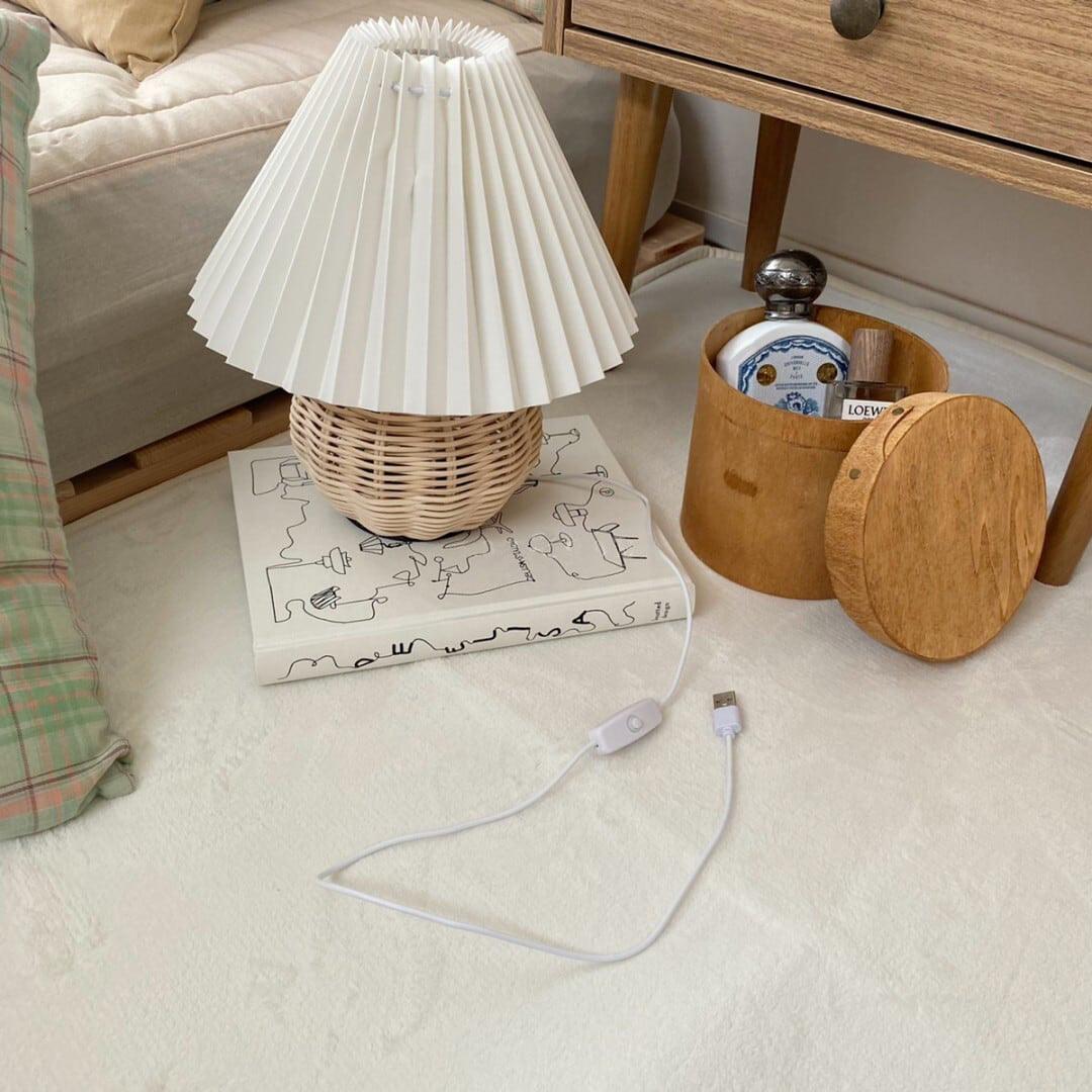 Rattan Table Lamp | Integrated LED | 24cm Diameter