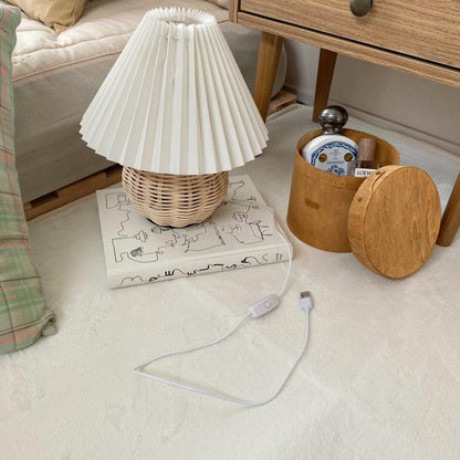 Rattan Table Lamp | Integrated LED | 24cm Diameter