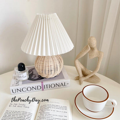 Rattan Table Lamp | Integrated LED | 24cm Diameter