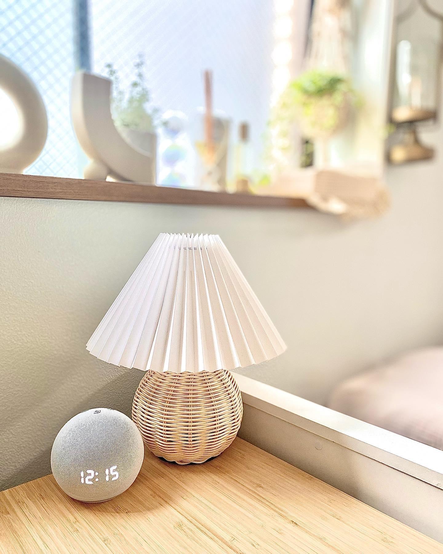 Rattan Table Lamp | Integrated LED | 24cm Diameter