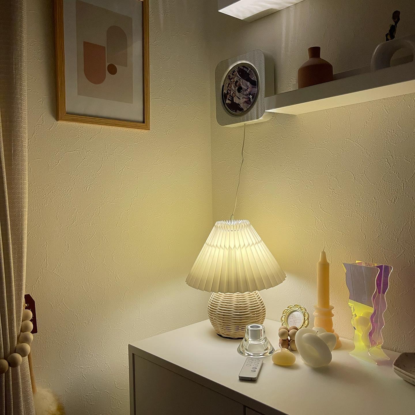 Rattan Table Lamp | Integrated LED | 24cm Diameter