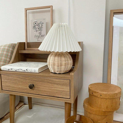Rattan Table Lamp | Integrated LED | 24cm Diameter