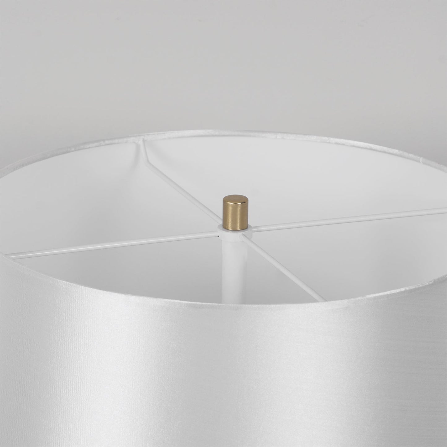 Alabaster Table Lamp | Hand-Hewn Alabaster & Metal | White Shade, 55cm