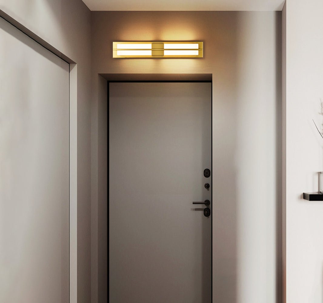 Rectangular Wall Sconce | Alabaster & Brass | Set of 2
