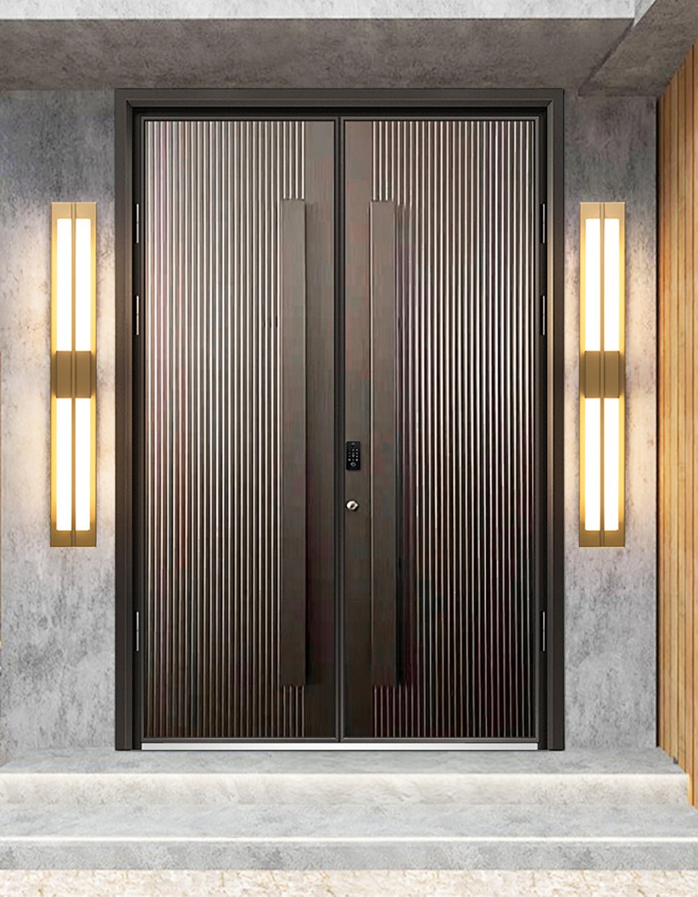 Rectangular Wall Sconce | Alabaster & Brass | Set of 2