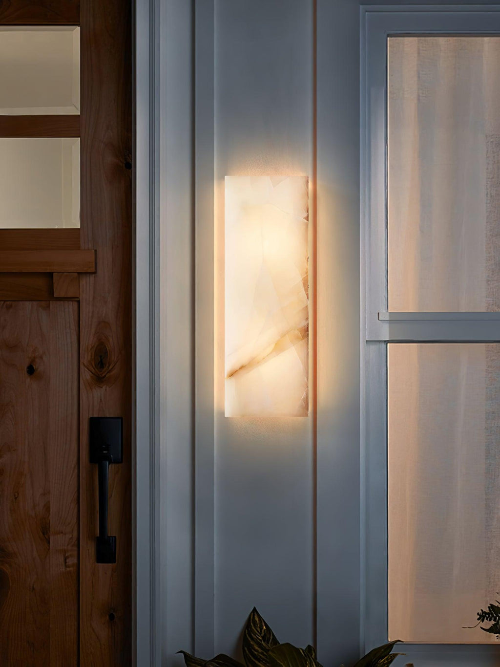 Alabaster Wall Sconce | Natural Semi-Translucent Stone | Set of 2