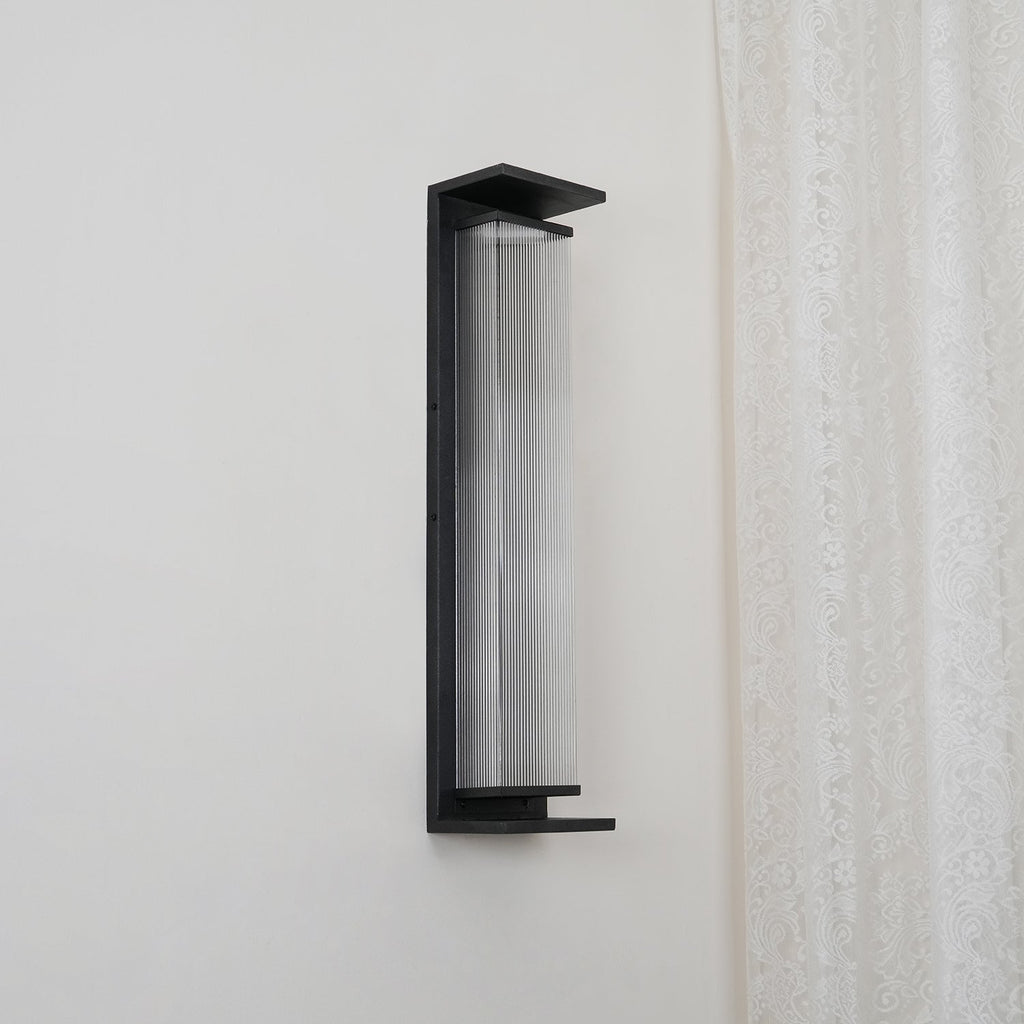 Rectangular Outdoor Wall Lamp | Stainless Steel & Acrylic | Set of 2