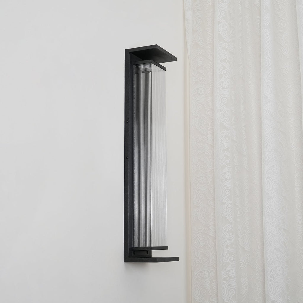 Rectangular Outdoor Wall Lamp | Stainless Steel & Acrylic | Set of 2