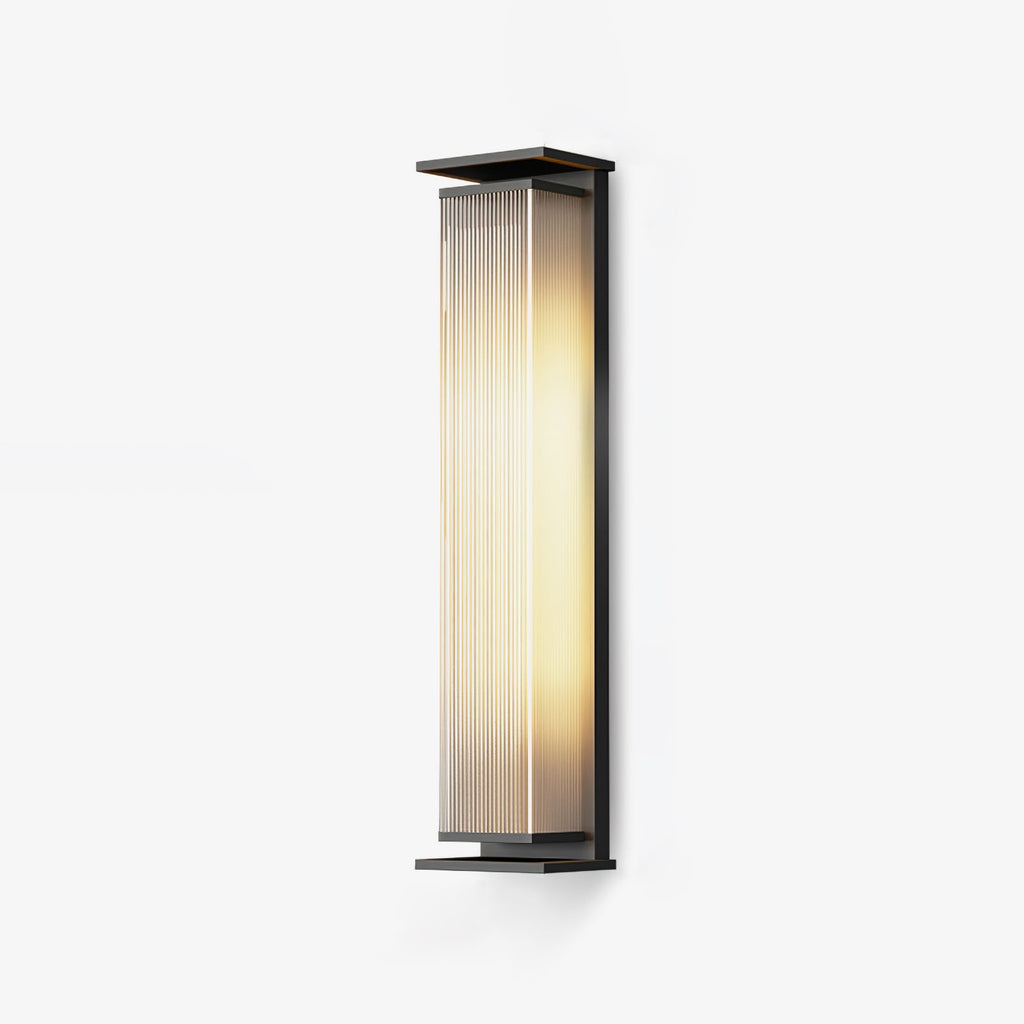 Rectangular Outdoor Wall Lamp | Stainless Steel & Acrylic | Set of 2