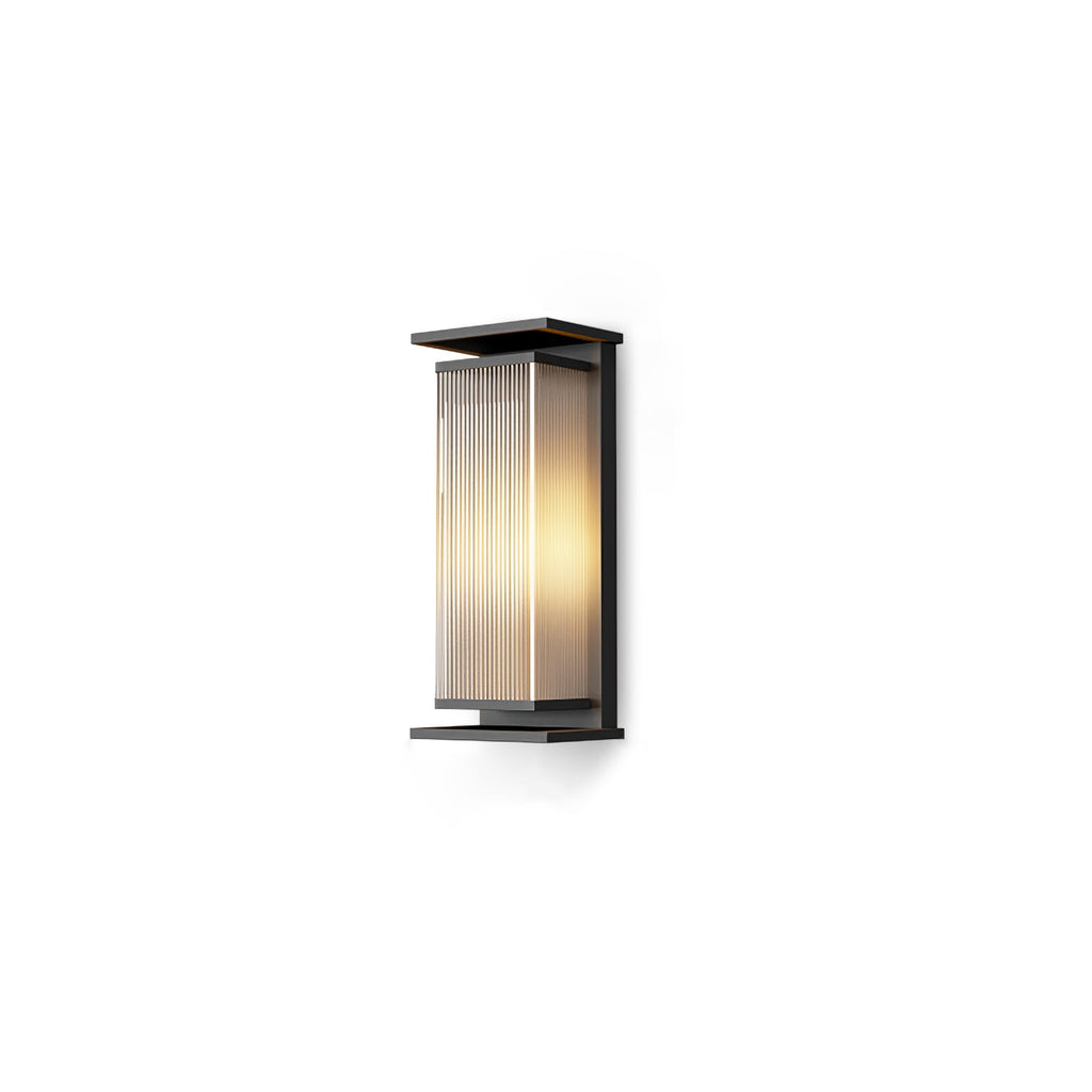 Rectangular Outdoor Wall Lamp | Stainless Steel & Acrylic | Set of 2
