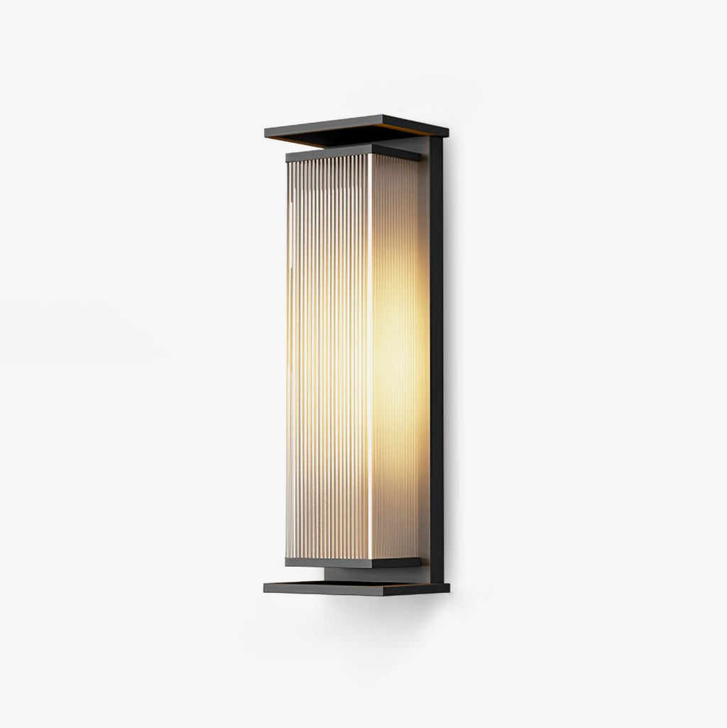 Rectangular Outdoor Wall Lamp | Stainless Steel & Acrylic | Set of 2