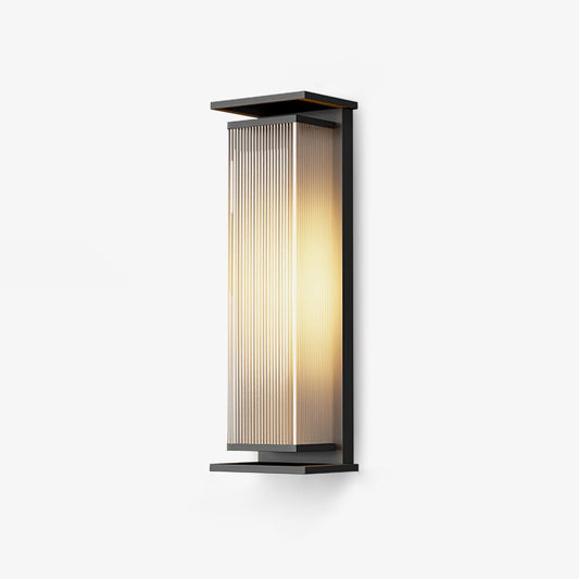 Rectangular Outdoor Wall Lamp | Stainless Steel & Acrylic | Set of 2