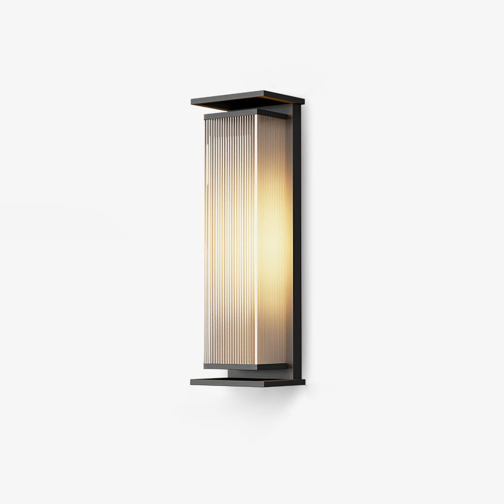 Rectangular Outdoor Wall Lamp | Stainless Steel & Acrylic | Set of 2