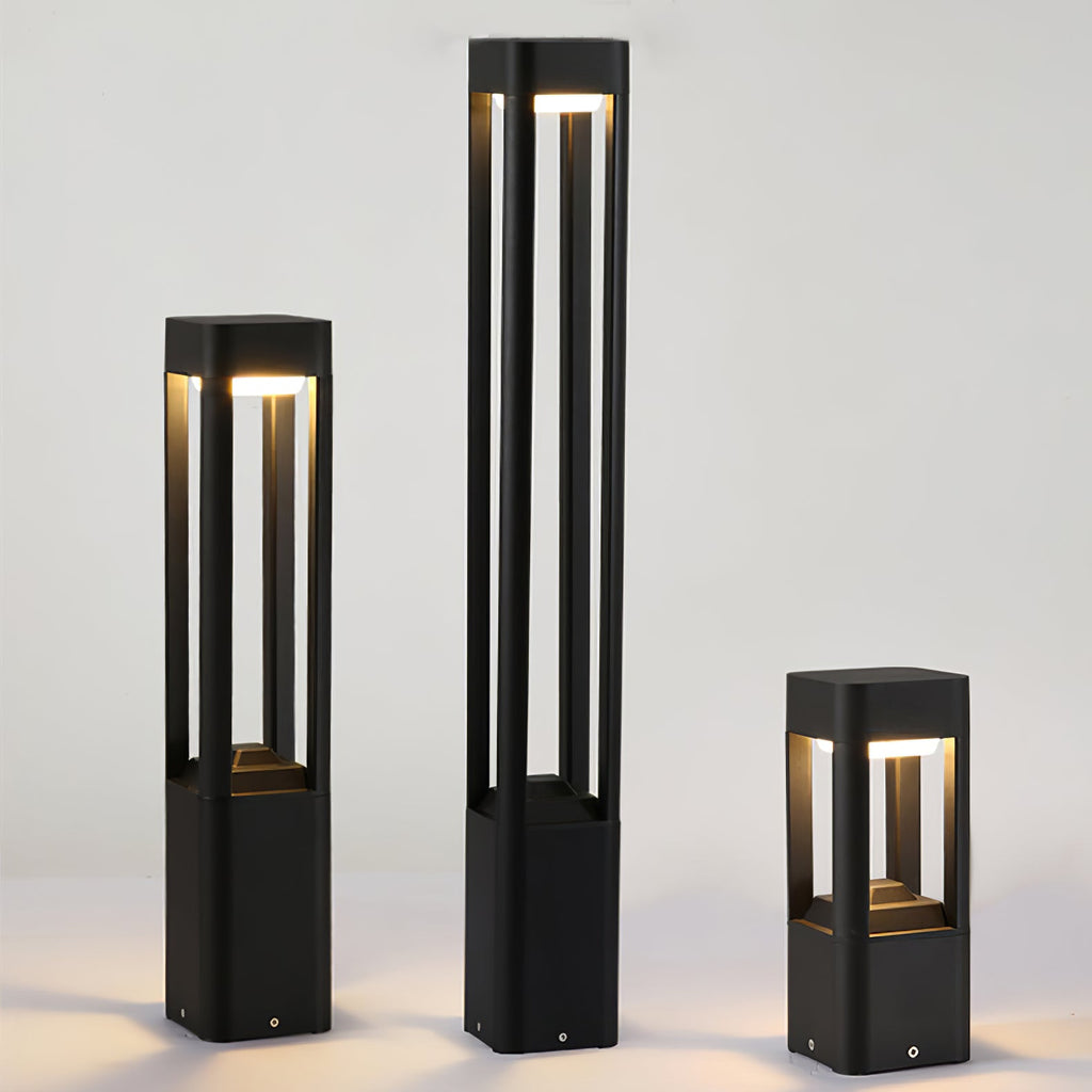 LED Outdoor Bollard Light | Die-Cast Aluminum | Black | 30cm, 60cm, 80cm Options