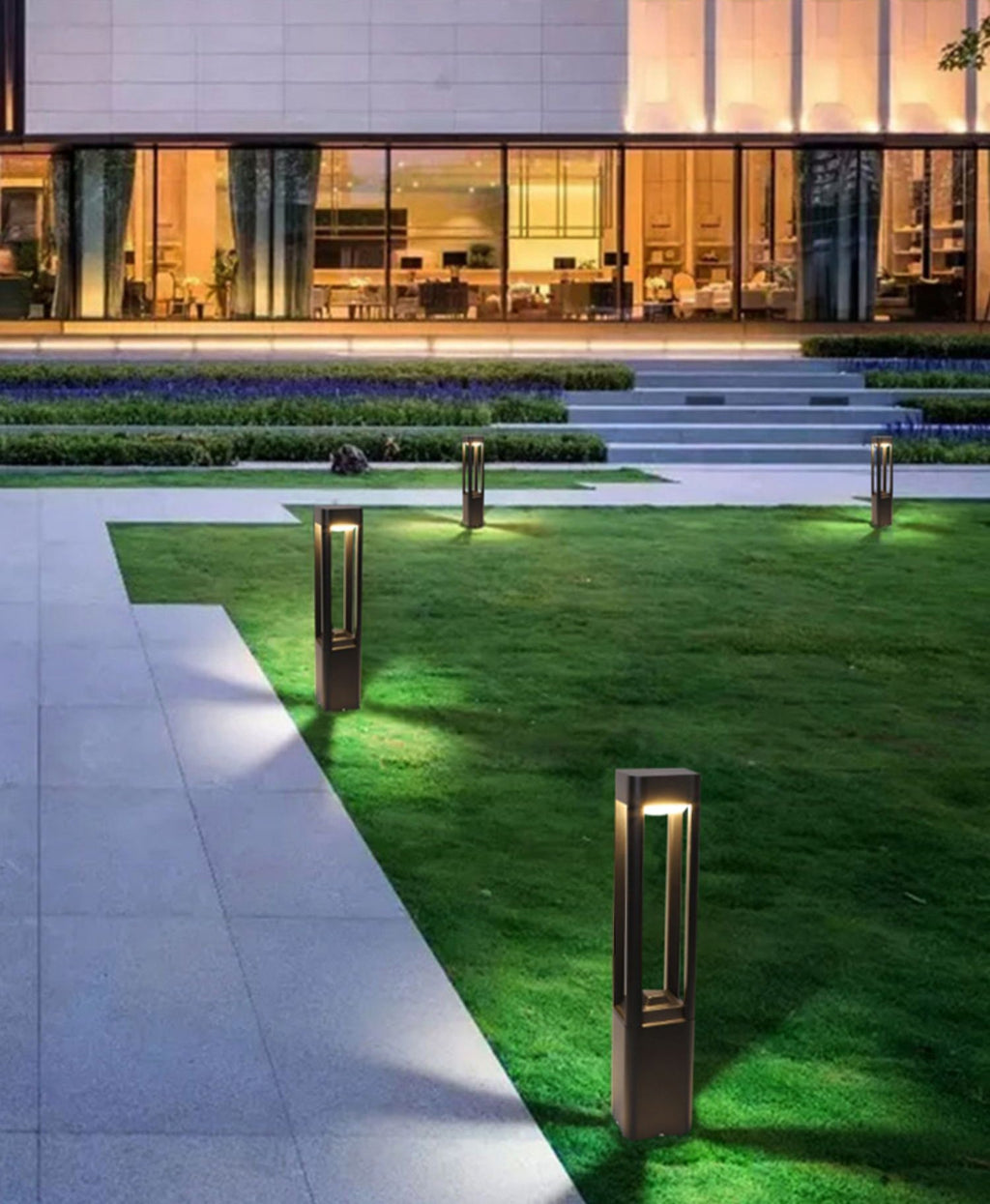 LED Outdoor Bollard Light | Die-Cast Aluminum | Black | 30cm, 60cm, 80cm Options