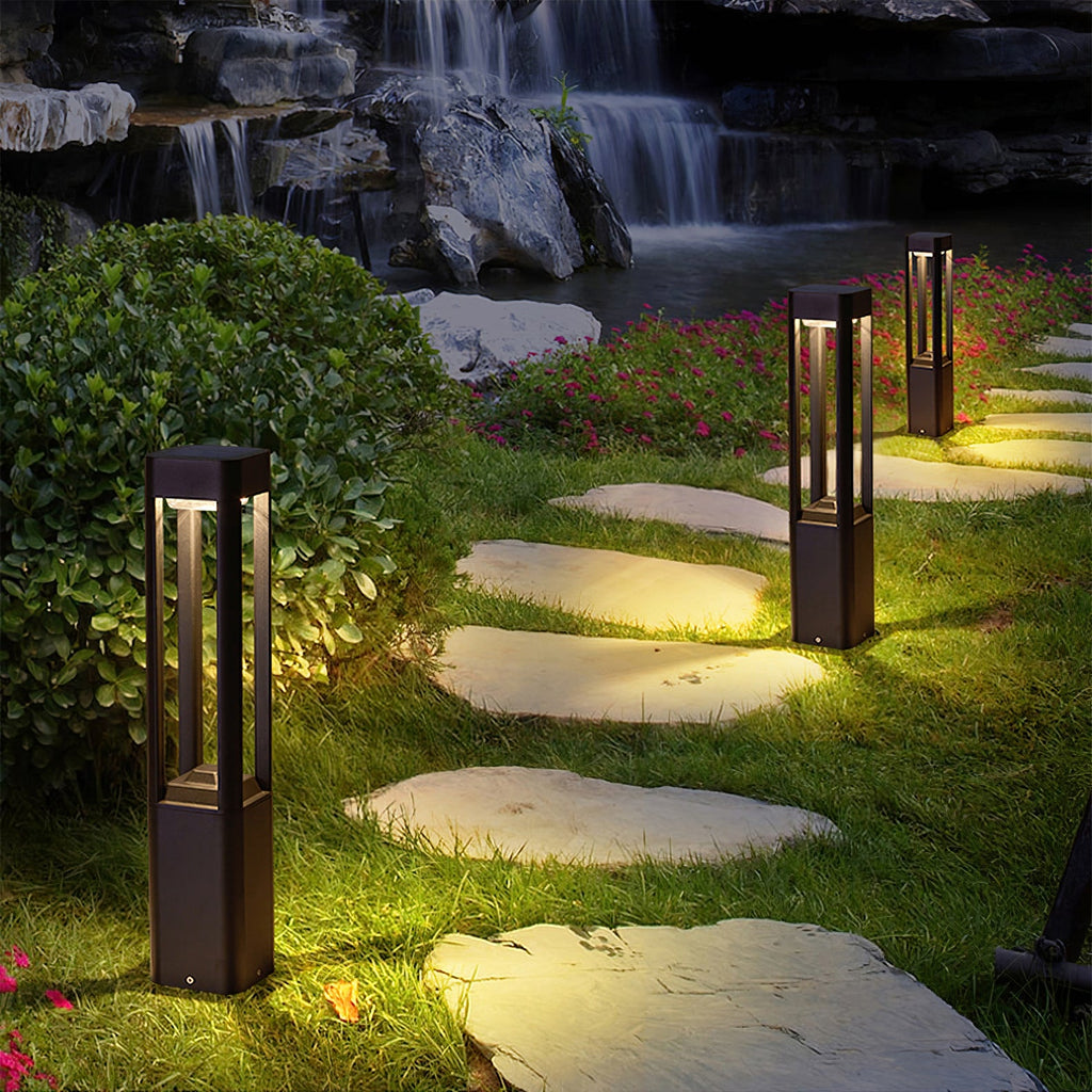 LED Outdoor Bollard Light | Die-Cast Aluminum | Black | 30cm, 60cm, 80cm Options