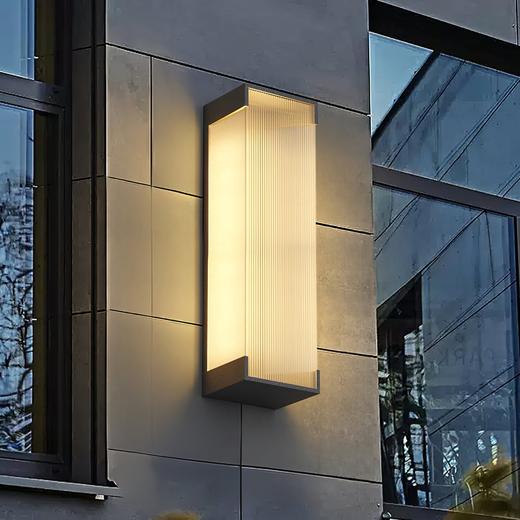 Solar Outdoor Wall Light | Black Stainless Steel | Remote Control, 8-10 Hours Illumination
