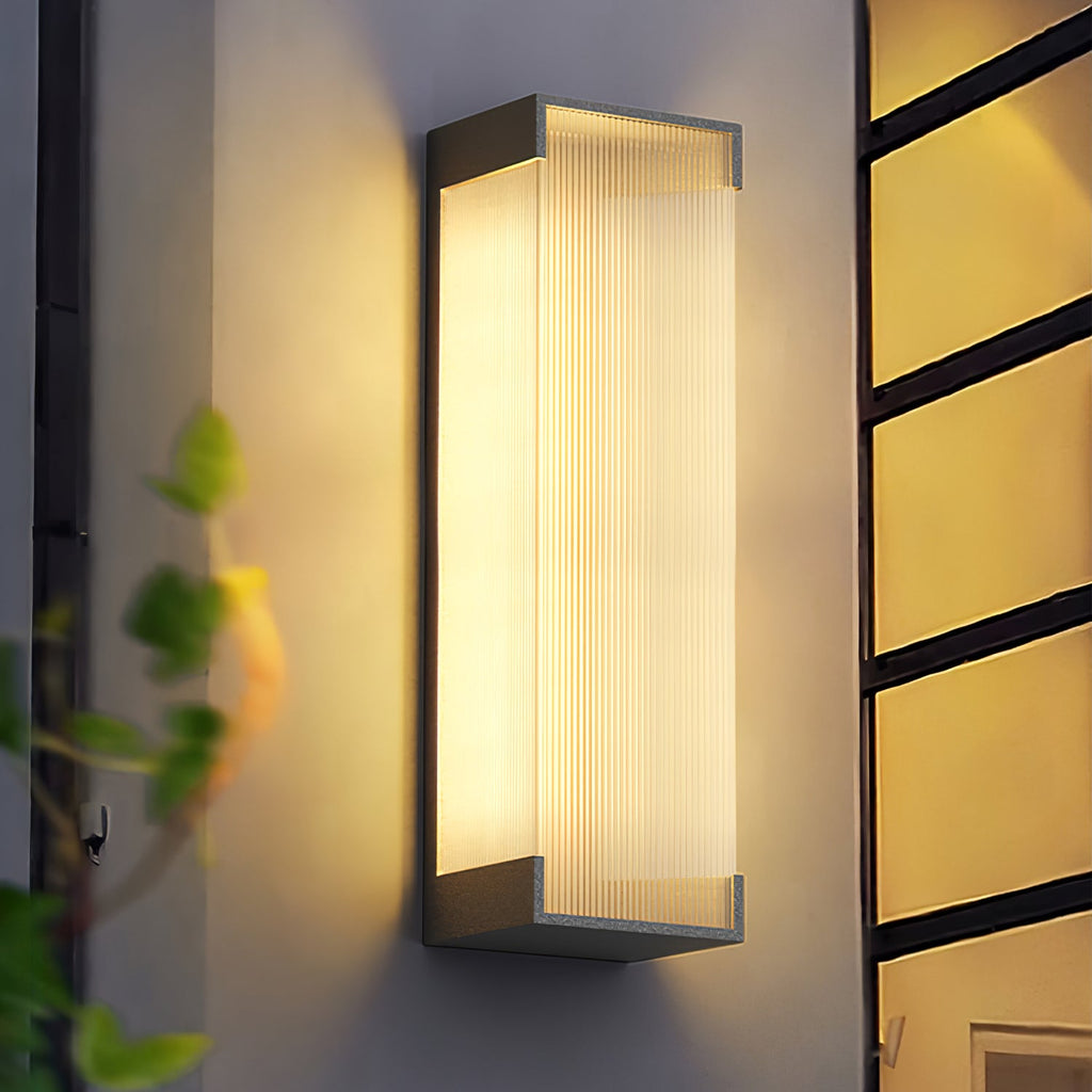 Solar Outdoor Wall Light | Black Stainless Steel | Remote Control, 8-10 Hours Illumination