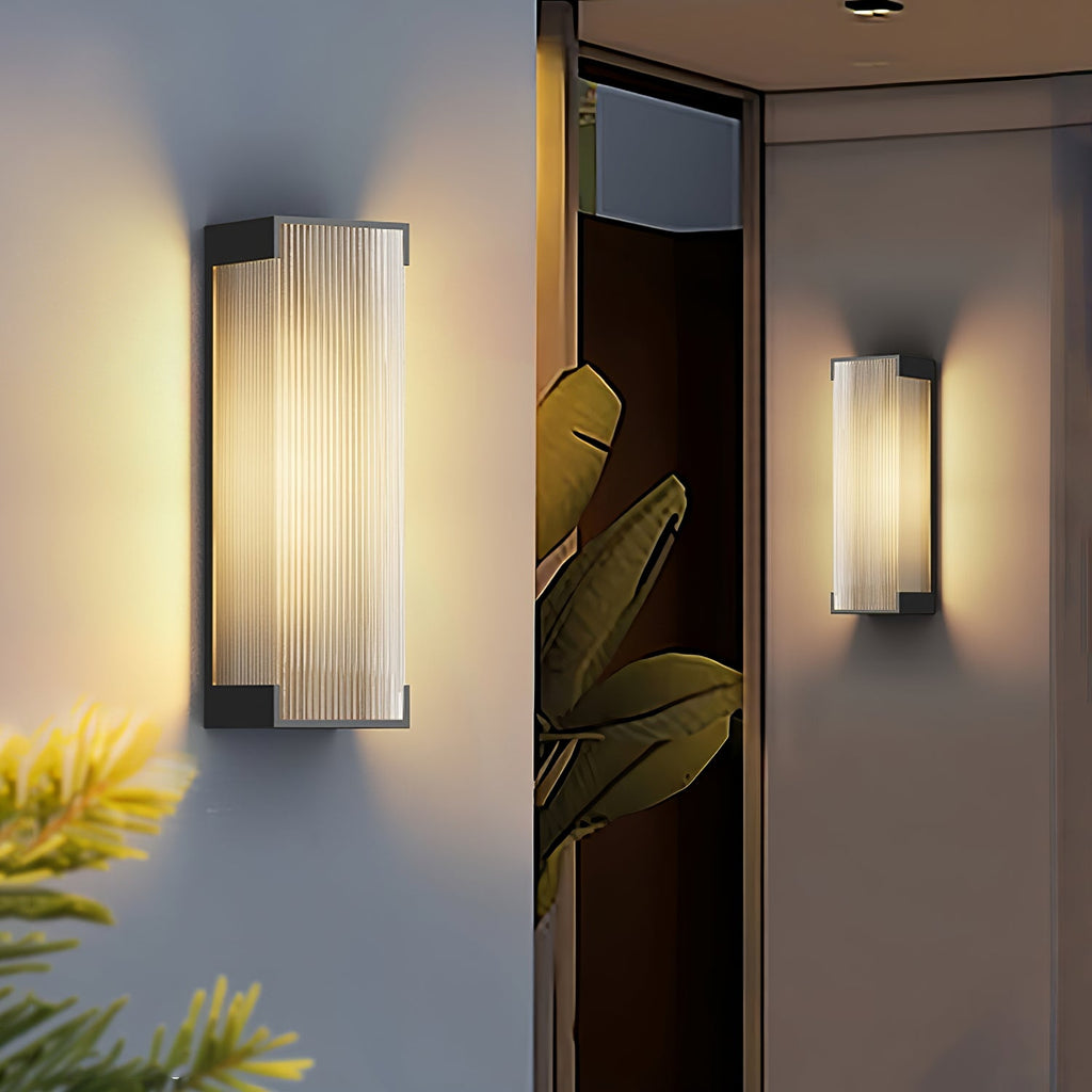 Solar Outdoor Wall Light | Black Stainless Steel | Remote Control, 8-10 Hours Illumination