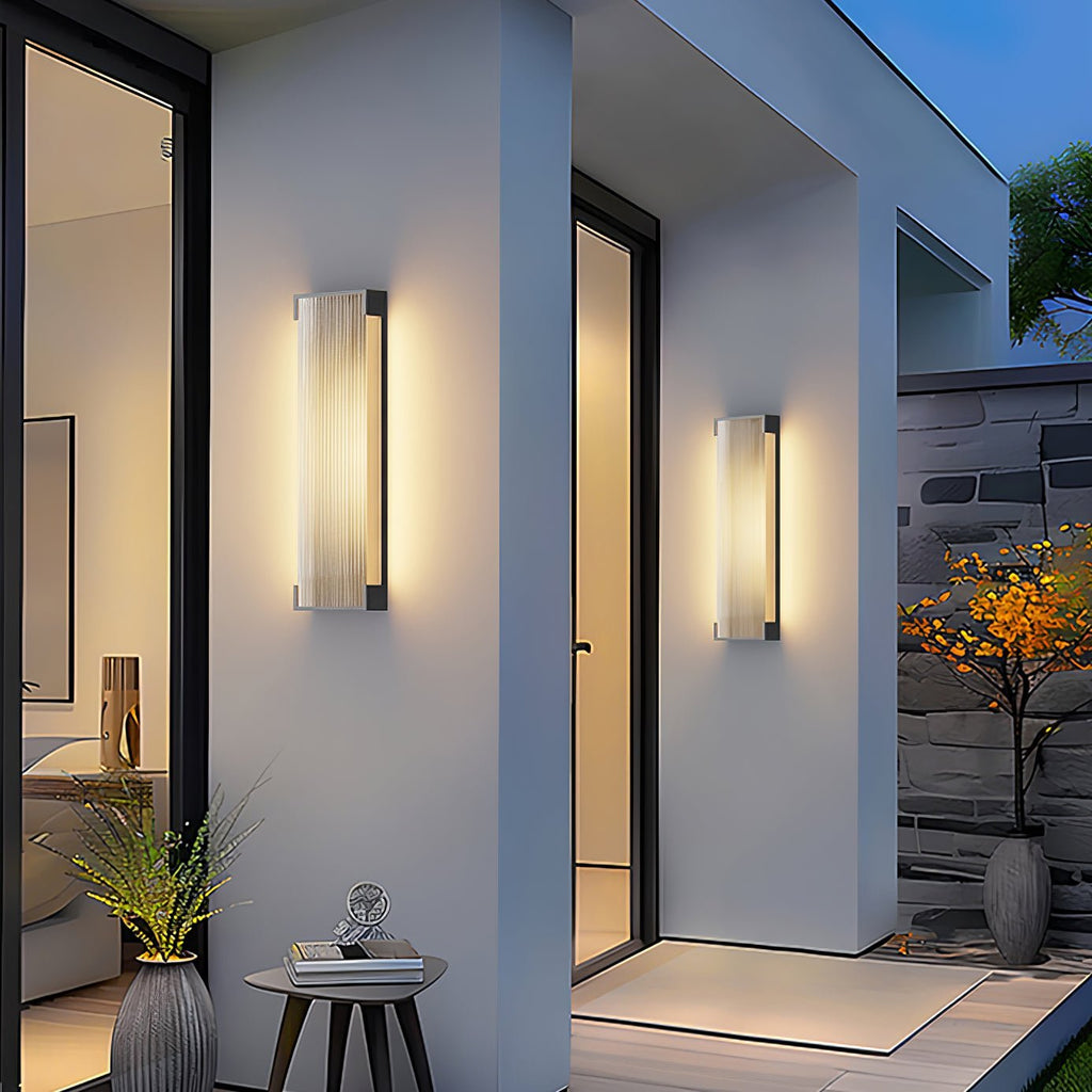 Solar Outdoor Wall Light | Black Stainless Steel | Remote Control, 8-10 Hours Illumination