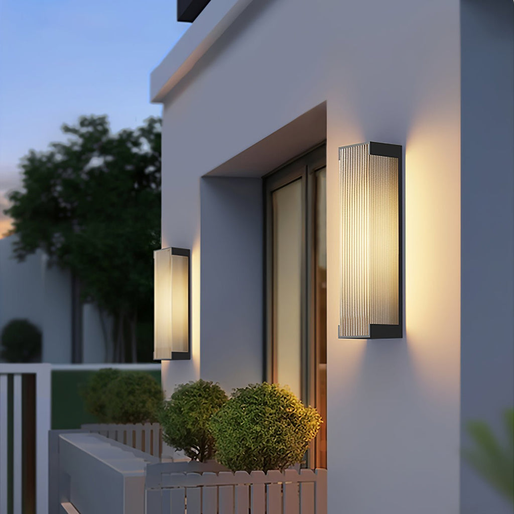 Solar Outdoor Wall Light | Black Stainless Steel | Remote Control, 8-10 Hours Illumination