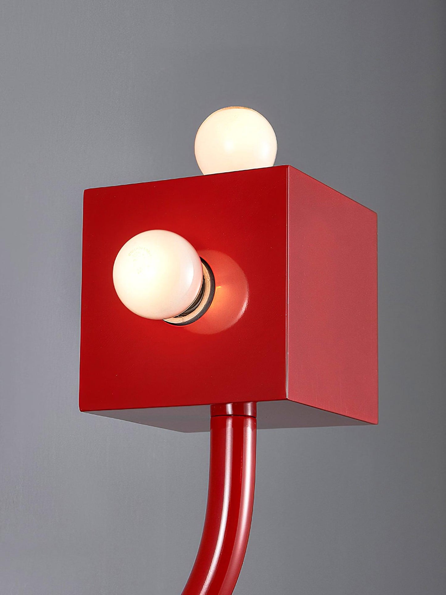 Red Cube Wall Lamp | High-Quality Iron | 24.5cm Diameter