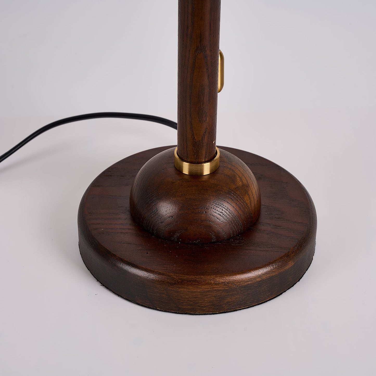 Regalwood Table Lamp | Wood & Fabric | Walnut & White