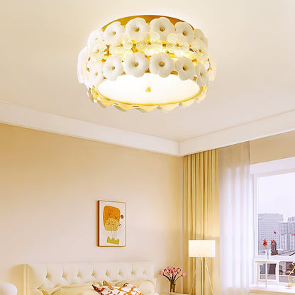 Flower Cluster Ceiling Lamp | Frosted Glass & Gold Finish | 42cm/52cm