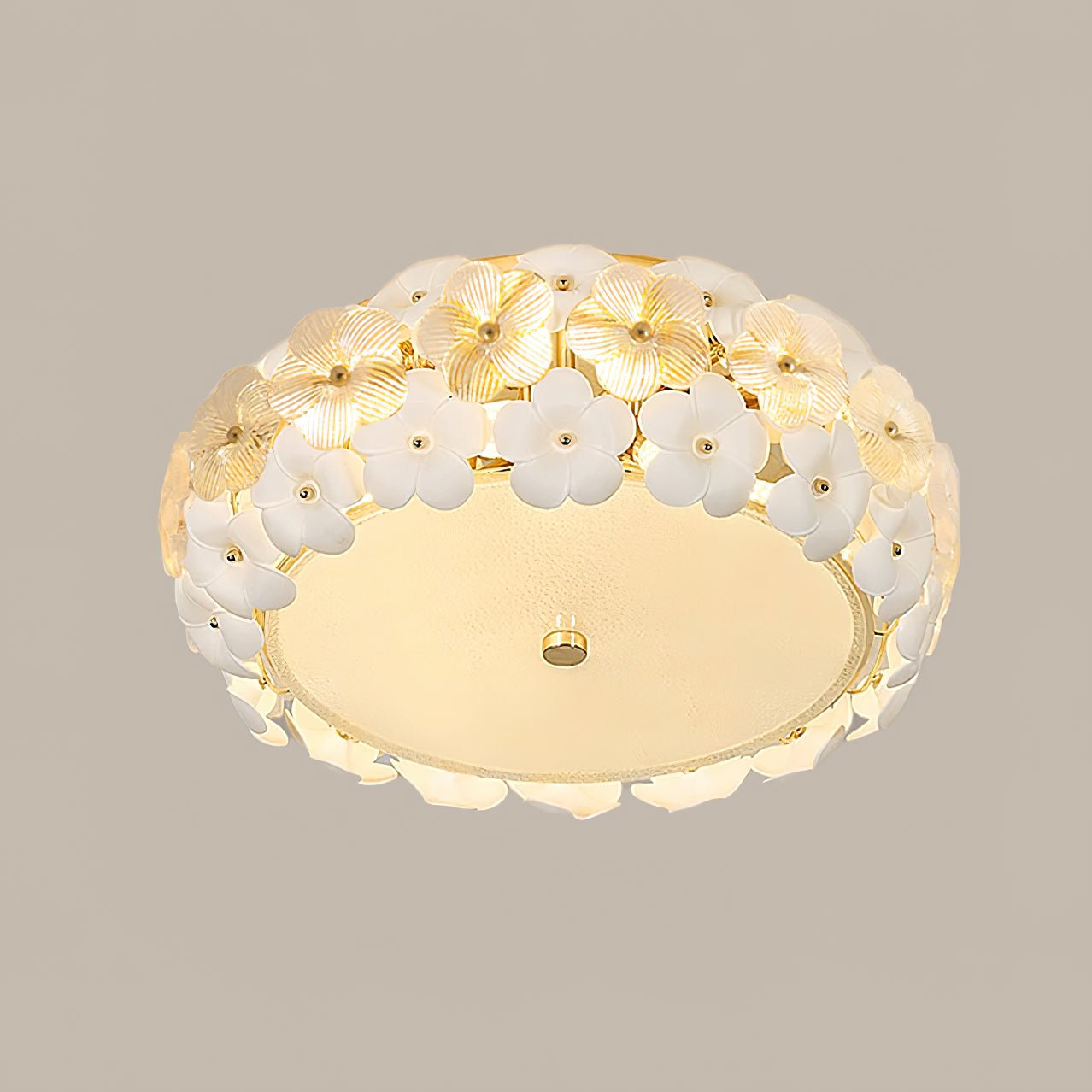 Flower Cluster Ceiling Lamp | Frosted Glass & Gold Finish | 42cm/52cm