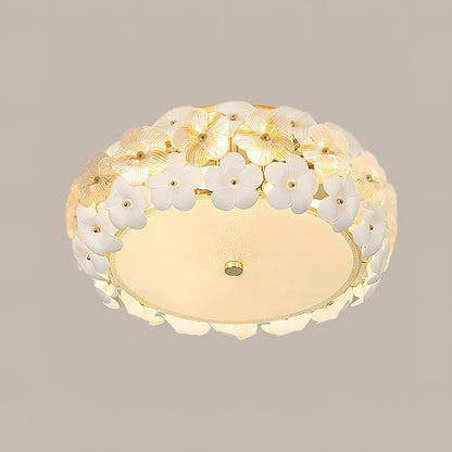 Flower Cluster Ceiling Lamp | Frosted Glass & Gold Finish | 42cm/52cm