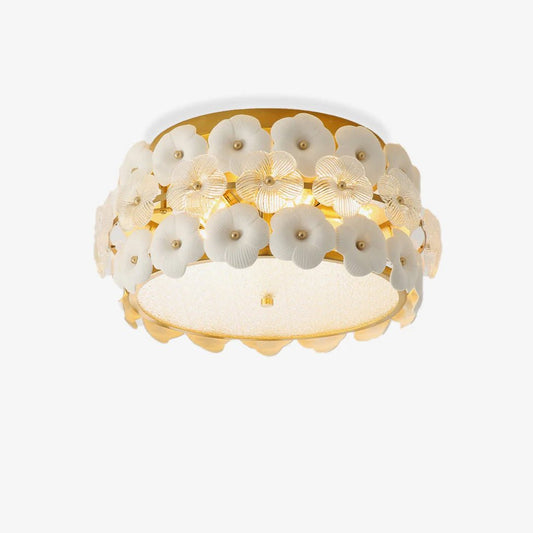 Flower Cluster Ceiling Lamp | Frosted Glass & Gold Finish | 42cm/52cm