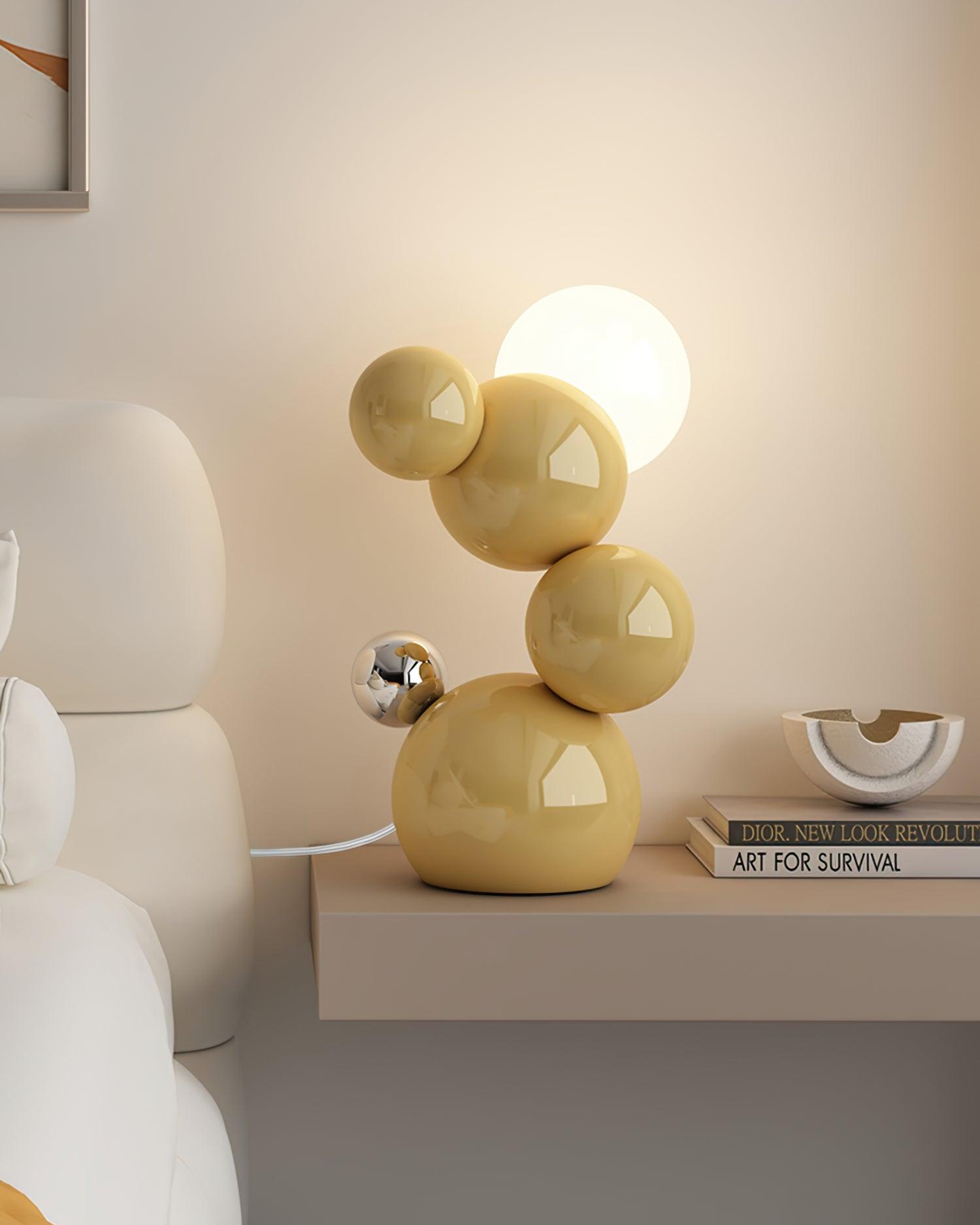 Regina Table Lamp | Metal | White & Yellow Finish