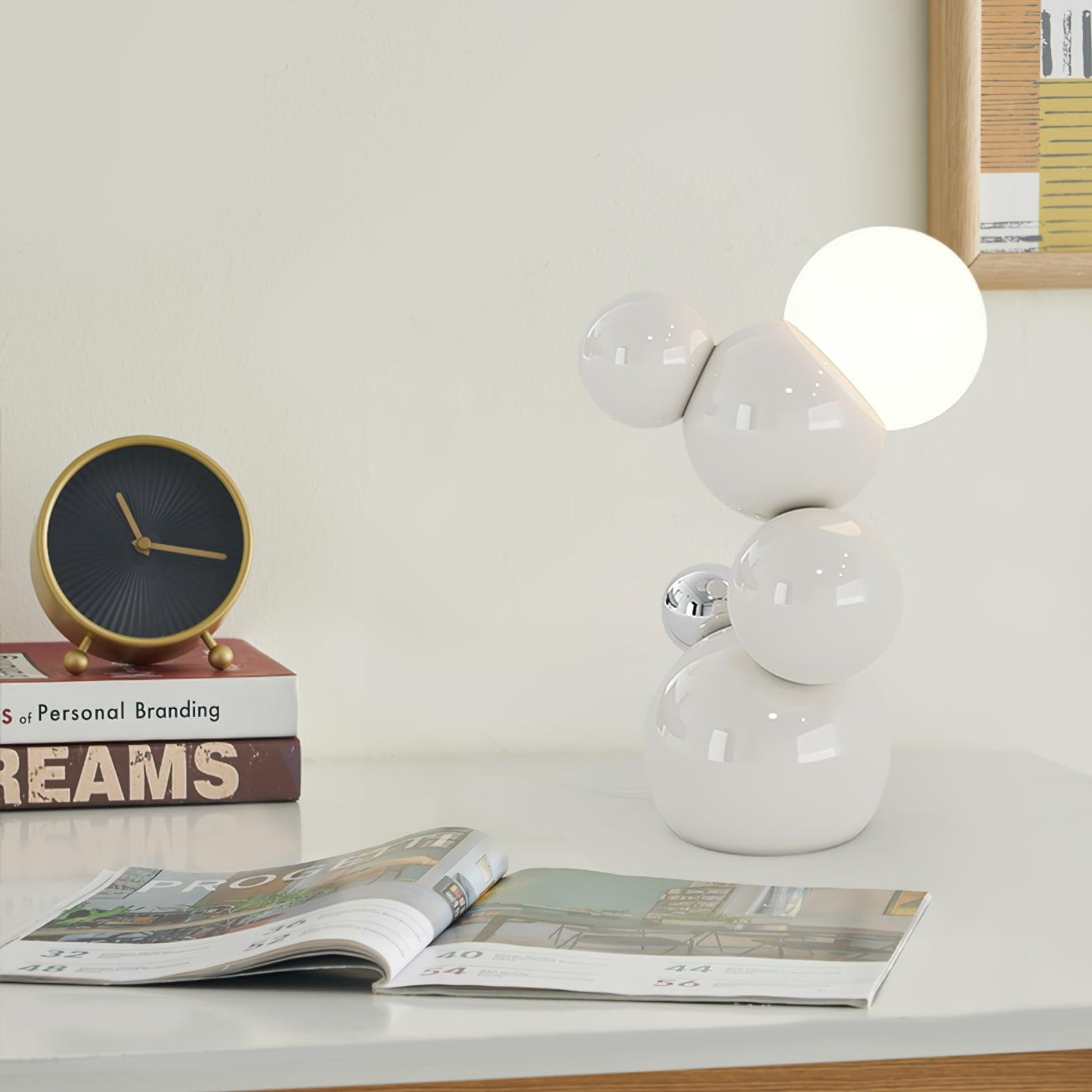 Regina Table Lamp | Metal | White & Yellow Finish