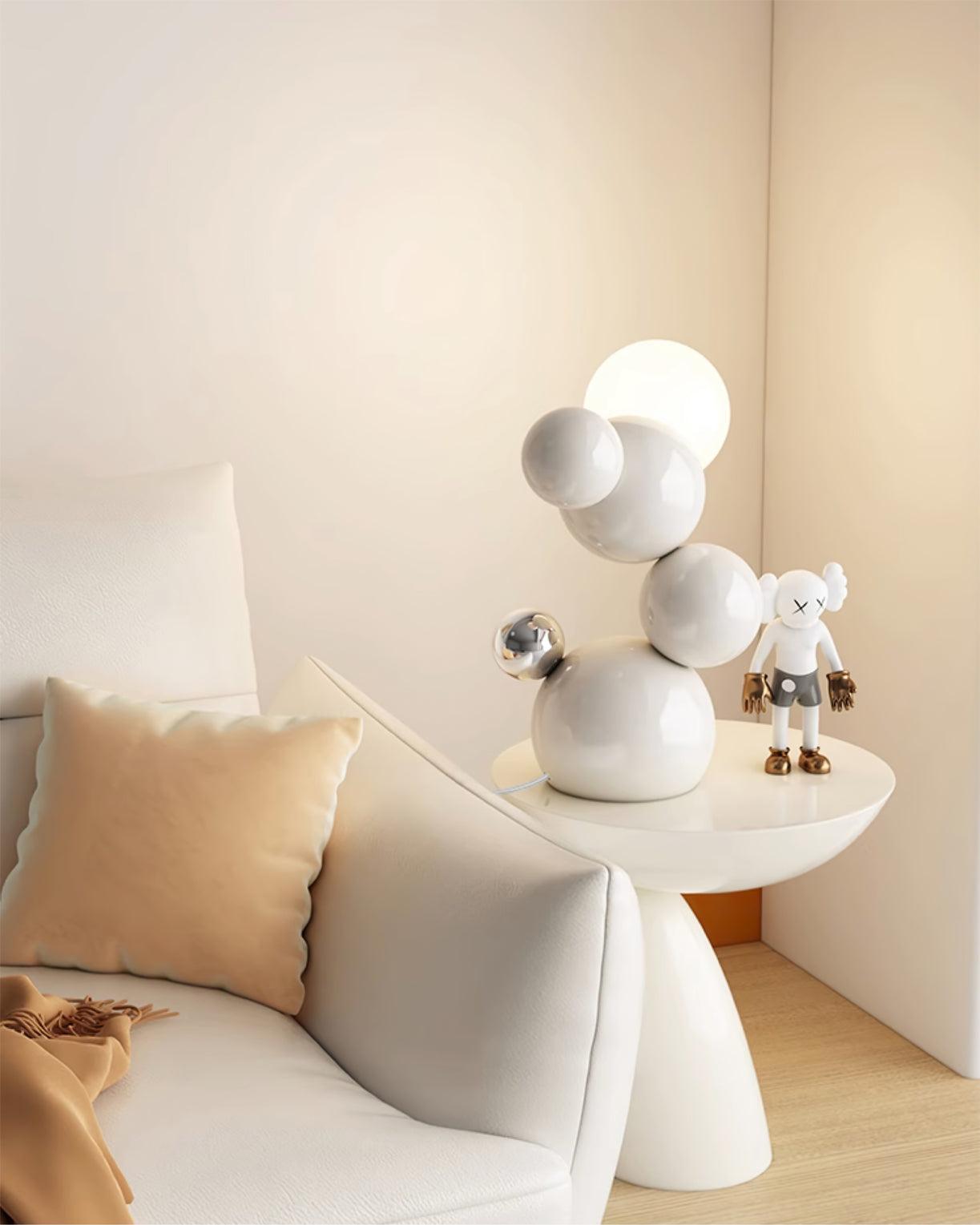 Regina Table Lamp | Metal | White & Yellow Finish