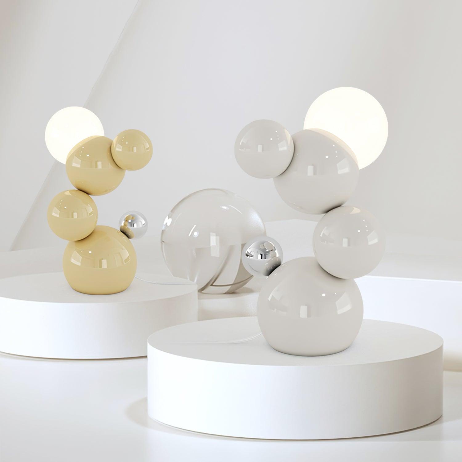 Regina Table Lamp | Metal | White & Yellow Finish