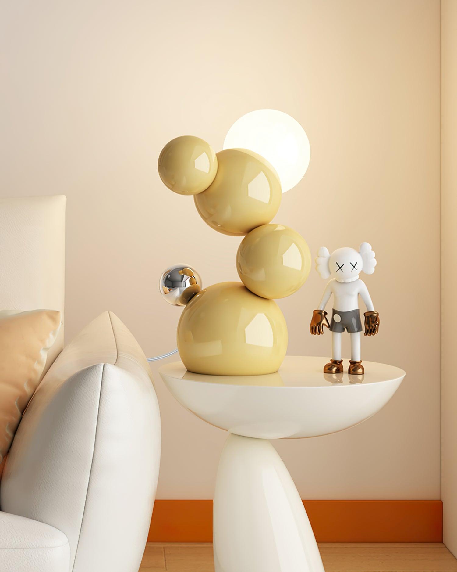 Regina Table Lamp | Metal | White & Yellow Finish