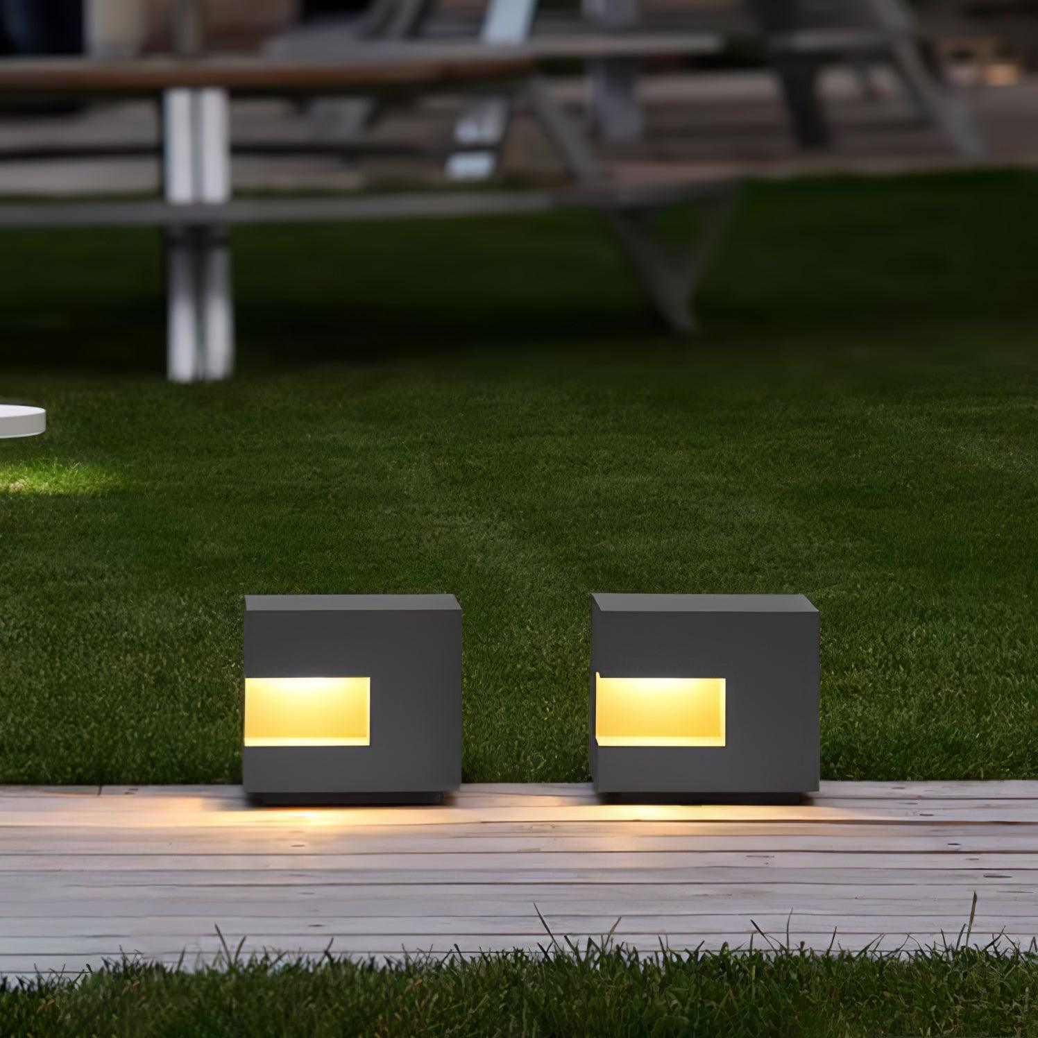 Outdoor Post Light | Waterproof Metal & Acrylic | Black