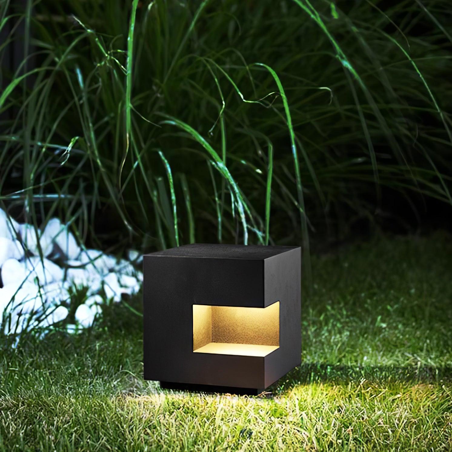 Outdoor Post Light | Waterproof Metal & Acrylic | Black
